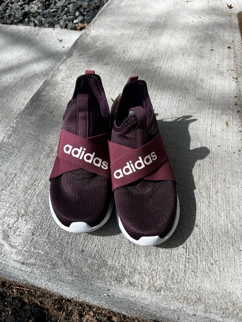 adidas Slip-On Sneakers in Wine and White